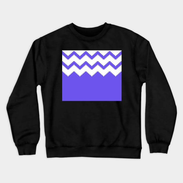 Zigzag geometric pattern - blue and white. Crewneck Sweatshirt by kerens